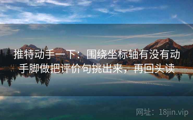 推特动手一下：围绕坐标轴有没有动手脚做把评价句挑出来，再回头读